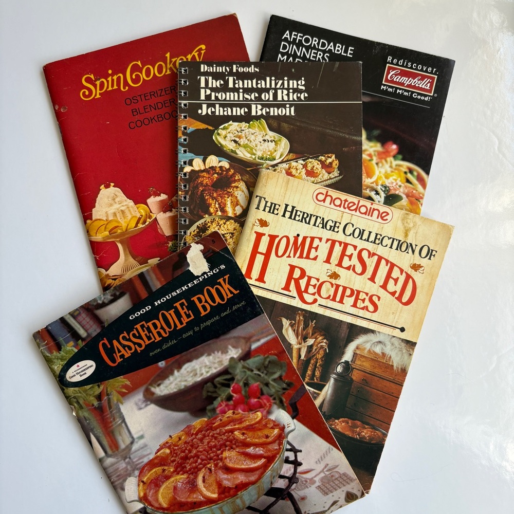 Collection of 5 Retro Booklet style cookbooks / Recipe books